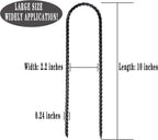 Nigh Coated Rebar Trampoline Wind Stakes Set of 12 Safety Ground Anchors Stakes Extra Heavy Duty Metal Landscape Staples 10 Inches Long (Black)