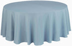 Efavormart Round Tablecloth, 120 Inch Stain & Wrinkle Resistant Washable Table Cloth, Decorative Polyester Fabric Table Cover for Banquet, Wedding, Dining - Dusty Blue
