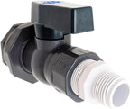 1" Full Port PVC Ball Valve Spigott Kit with Bulkhead Fitting + Hose Adapter …