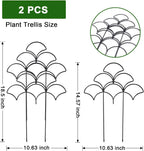 Stackable Metal Trellis for Climbing Plants Outdoor & Indoor - 4 Pack Garden Trellis for Potted Plants, Rust-Resistant Plant Support Stakes for Vines, Vegetables, Flowers - Sturdy Plant Trellis