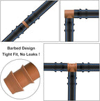 Jayee 50 Pack Drip Irrigation Barbed Coupling Fittings (17mm) for 1/2" Drip Hose(0.600”ID), Sprinkler Tubing Connector for Drip System