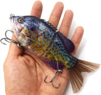 5.9in Multi Jointed Swimbait Fishing Lures Bait,2 Segment Big Giant Sinking Fishing Bass Lures,Crankbaits Swimbaits with Treble Hook