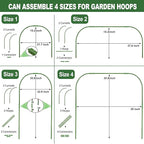 Garden Mesh Netting Kit, 10 * 33ft Ultra Fine Netting with 6pcs Garden Hoops for Raised Beds, Plants Cover Net for Vegetable Fruit, Animals Barrier Protection Greenhouse Row Cover