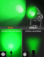 Halloween Green Landscape Lights Outdoor, 14 LED Landscape Lighting with US Plug, IP65 Waterproof Spotlights for Tree Yard Garden Pathway St. Patrick's Day Christmas Decor 4 Pack
