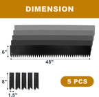 5Pcs - 48'' L x 6'' H Steel Landscape Edging Edging for Landscaping Hammer in Metal Landscape Edging Border for Garden Courtyard No-dig Hammer in Edging with Gloves(20FT Total Length)