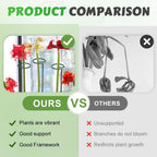 4/8/12 Pack Plant Stakes, 16/24/36 Inch Plant Support Stakes, 2025 New Plant Sticks Support, Flower Stakes for Plants Peony, Tomato Seedling, Marigold, Amaryllis, Sapling, Coreopsis (16 Inch-4 Pack)