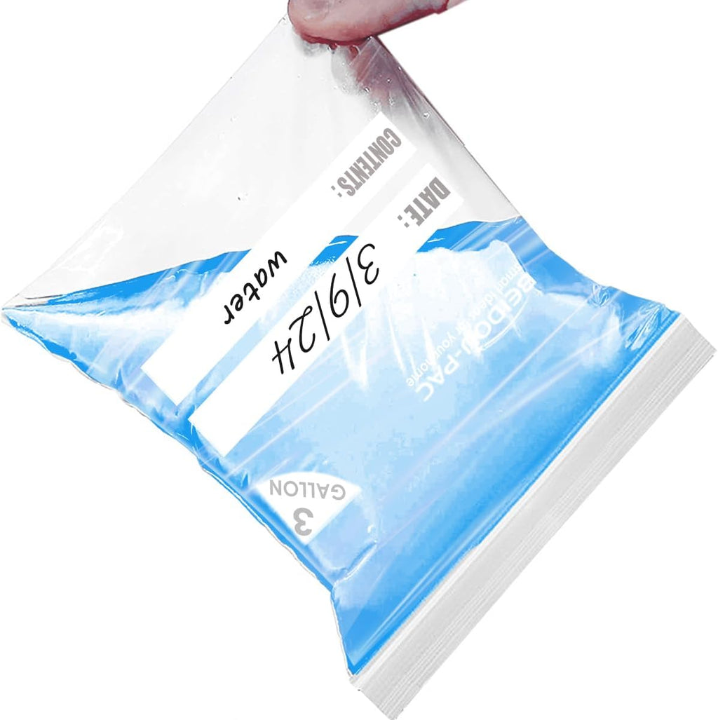 3 Gallon Large Plastic Bags with Zipper Top, | 50 Count | 2 Mil | 16" x 18" | Heavy-Duty Reusable Clear Freezer Storage Bags