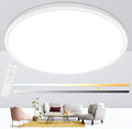 24 Inch Led Ceiling Light Fixture, Ultra Thin Flush Mount, Dimmable with Remote Control, 56W, 5600 Lumen, Modern, Round, White, for Kitchen, Dining Room, Bedroom, Living Room, Home Office