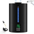 6L Humidifiers for Bedroom Large Room Home, Cool and Warm Humidifier for Plants Mist Top Fill Desk Humidifier Essential Oil Diffuser, Quiet Humidifiers with Adjustable Mist,360°Nozzle-Black