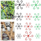 12 PCS Plant Stem Support, Plant Stakes for indoor Plants Plant Clips for Climbing Plants, Plastic Monstera Plant Support Accessories for Potted indoor Plant in Various Growth Stage(4 Sizes, 3 Colors)