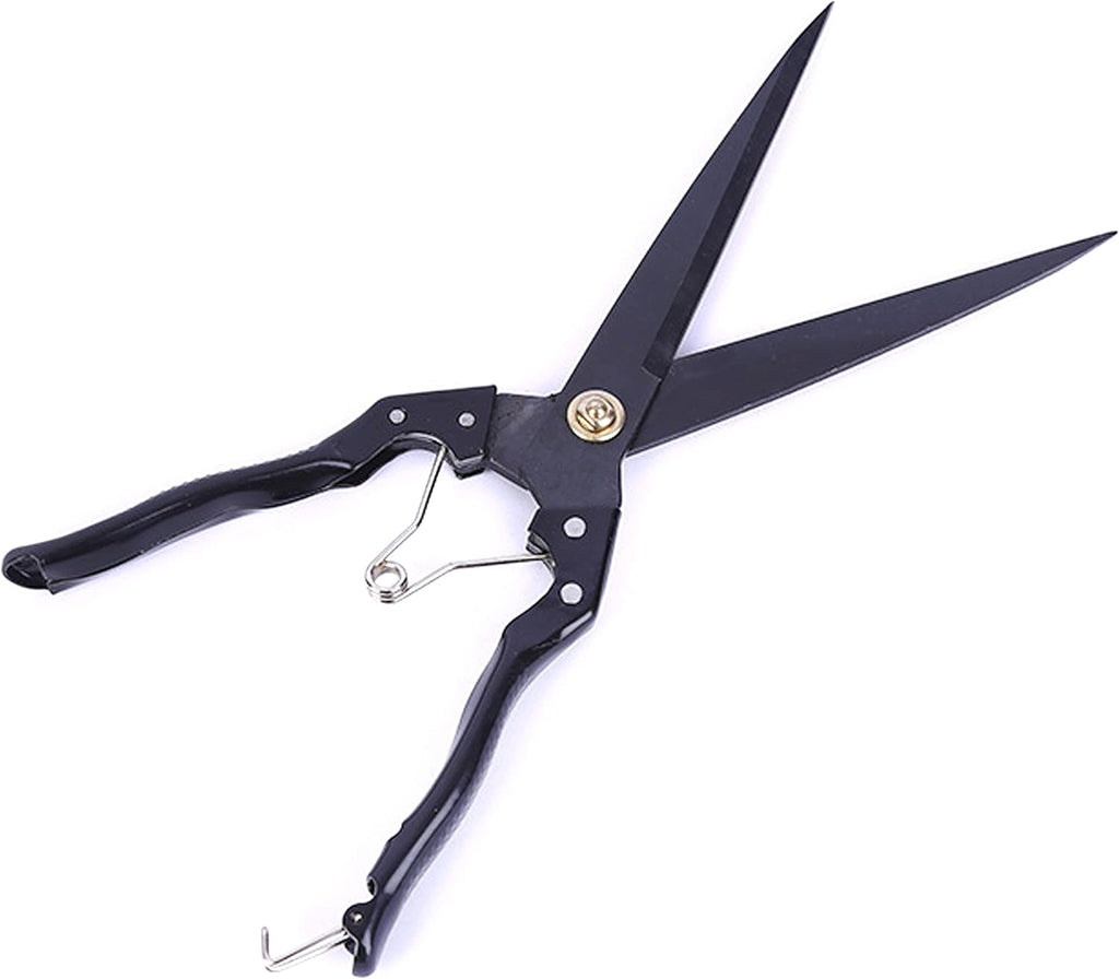Grass Sheep Shear - Coated Wear-Resistant Handle, Manganese Steel Double-Edged, Strong Spring Suitable For Manual Shearing of Cow, Sheep, and Horse Hair (Black 12.6 inches)