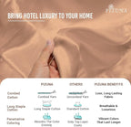 Pizuna Pure 100% Cotton Full Duvet Cover Set, Luxurious 400 Thread Count Long Staple Cotton Sateen Weave with Button Closure (Combed Peach Cotton Duvet Cover Full)