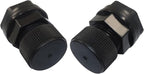 Hordion 2PCS Garden Hose Bulkhead Fitting with Plug, 1/2" Female NPT, 3/4" Male GHT (Garden Hose Thread) Bulkhead Tank Fitting for Rain Barrels Water Tank Pond Aquarium Tub Pool Sink