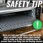 INFRAOVENS Reusable Mats Compatible with Ninja Foodi SP101 SP201 SP301 SP351, Toaster Oven Liners, Accessories for Countertop Convection Oven, Air Fryer Oven with Heat Resistant Non-Stick Liner