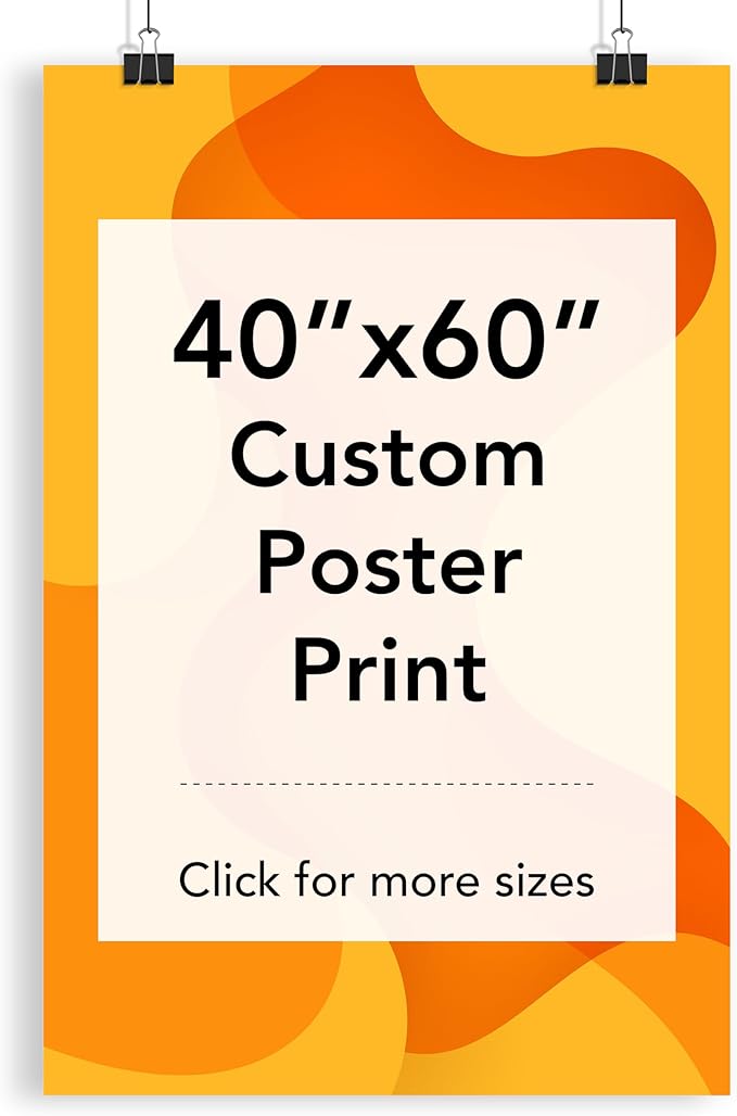 Custom Poster Print, 40x60, Upload Any Photos/Images, Personalized Photo Prints, DIY Your Own Poster, Photo to Poster Printing
