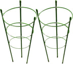 LEOBRO Tomato Cage, 2 PCS Plant Support Cage Rust Resistant Garden Ring Stake Plant Support for Tomato, Trellis, Climbing Plant, Flower, Small Plant Cages for Small Plants,17.7" H