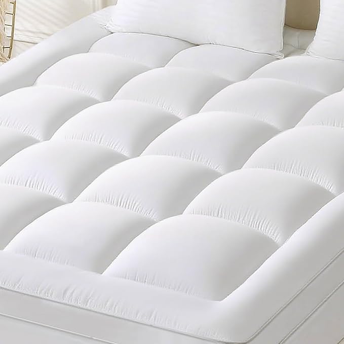 YUGYVOB Queen Mattress Topper Extra Thick, Cooling, and Breathable Mattress Pad 8-21" Deep Pocket Soft Down Alternative Fill
