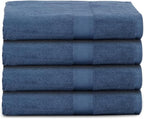 Casa Lino 4 Pack Hand Towels for Bathroom, 18"x28", 100% Cotton, Ultra Soft & Highly Absorbent, Premium Luxury Towels for Gym, Shower, Hotel, New Apartment Essentials, Navy