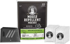 Grandpa Gus's Extra-Strength Mouse Repellent with Bonus Pouch Holder, Cinnamon/Peppermint Oils Repel Mice from Nesting & Freshen Air in Car/RV/Boat/Garage/Shed/Cabin, 1.75 Oz (10 Pouches)