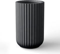 Kante Tall Fulted Planter, 21.7 Inch Tall Round Concrete Plant Pots with Drainage Hole and Rubber Plug, Modern Decor for Indoor Outdoor Plants, Flower, Black