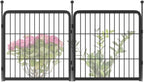 FXW Garden Fence Outdoor for The Yard – 24in(H) x 3.8ft(L) Heavy Duty Metal Animal Barrier for Dog and Rabbit, Decorative Dog Fence, 2 Panels, Black