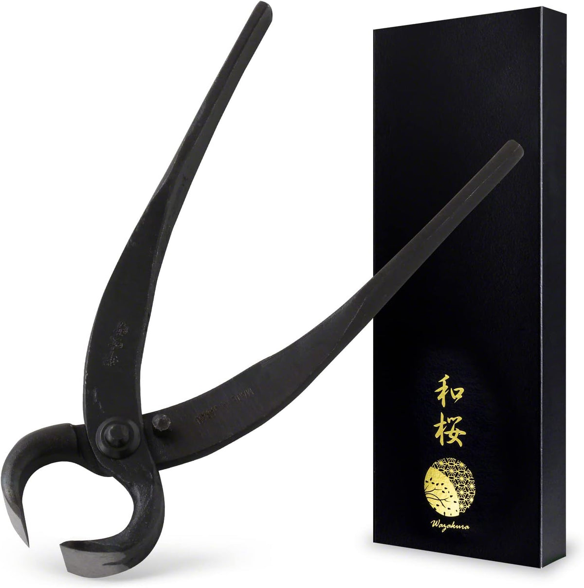 Wazakura Hand Forged Bonsai Root Cutter MADE IN JAPAN 6.7 inch (170 mm), Black Carbon Steel Bonsai Tree Cutter for Branch and Roots, Multipurpose Japanese Gardening Tools