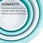 Confetti Nesting Mixing Bowls Set - 4-Piece Colorful Kitchen Bowls (18oz, 1.25QT, 2.5QT, 4QT) - BPA-Free, Dishwasher Safe, Space-Saving Design Eggshell Color