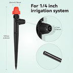 1/4" Drip Irrigation Emitters: 30 Pack Mist Drip Emitter with Lock Barbed Adjustable Drippers for 1/4 inch Tubing Drip Irrigation Parts for Garden Drip Irrigation System