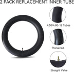 HXYCNNA 2 Pack 4.50-12 4.00-12 Inner Tube Heavy Duty with TR13 Straight Stem for Golf Carts Tractor Hand Trucks, Wheelbarrows, Mower