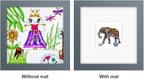 RPJC 8x8 Soild Wood Picture Frame with High Definition Glass Display Picture 4x4 with Mat or 8x8 Without Mat for Wall Mounting Hanging Photo Frames Grey