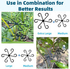 12 PCS Plant Stem Support, Plant Stakes for indoor Plants Plant Clips for Climbing Plants, Plastic Monstera Plant Support Accessories for Potted indoor Plant in Various Growth Stage(4 Sizes, 3 Colors)
