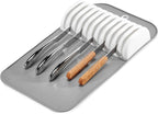 Madesmart Antimicrobial Classic Large Knife Mat Soft-Grip, Non-Slip Drawer, Long-Lasting Home Organization, EPA Certified, White