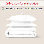 Kotton Culture 3 Pc California King Size Duvet Cover Set -100% Egyptian Cotton Sateen 600 Thread Count Ultra Soft Premium Durable Comforter Cover Zipper Closure & Corner Ties (White,104"x98")
