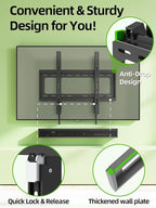 USX Mount Tilting TV Wall Mount Bracket Low Profile for Most 26"-60" LED, LCD, Flat Television, TV Bracket Tilt Mount for VESA 400x400mm- Up to 99lbs, Quick Lock and Release Fits 12" 16" Stud