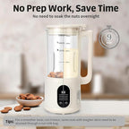 Nut Milk Maker, 8 in 1 Homemade Automatic Plant-Based Milk, Soy Milk, Oat Milk, Almond Milk, Coconut Milk & More, Multifunctional/12 Hours Timer/Auto-Clean/Room Temp/Keep Warm/Boil/Room Temp/Low-Noise