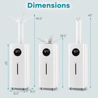 ARLIME Humidifier Large Room 2200 Sq.Ft, 5.5Gal Top Fill Commercial Humidifier w/3 Mist Levels, Extension Tube, 360° Nozzles & Remote Control, Whole House Humidifier w/Wheels for Bedroom, Plants, Gree