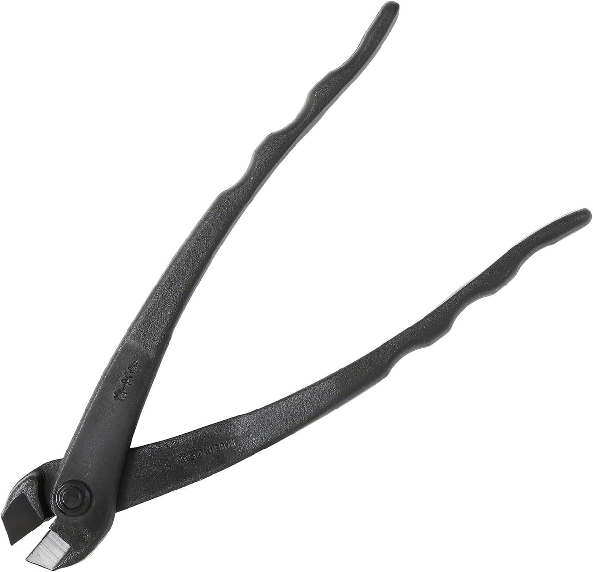 Wazakura Hanafubuki Hand Forged Bonsai Tree Wire Cutter MADE IN JAPAN 7.7inch (195mm), Japanese Garden Tool, Rounded Ends - Black
