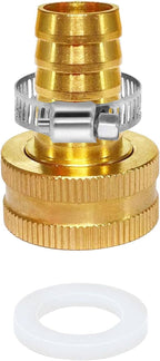 Garden Hose Adapter 1/2" Drip Irrigation Tubing to Faucet - Reusable Connector Fittings for Most Rain Bird, Orbit, Dig, Toro 1/2" Tubing x 3/4 GHT Garden Extension Repair Fitting