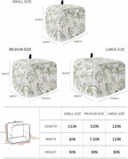 Toaster Cover 4 Slice Sage Green Leaves Toaster Oven Cover with Pockets Fruit Floral Plant Dustproof Bakeware Protector Small Kitchen Appliance Dust Covers and Fingerprint Protection for Women