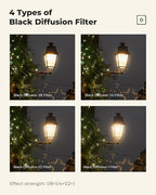 K&F CONCEPT 43mm Black Diffusion 1/8 Filter, Mist Dreamy Cinematic Effect Filter for Video/Vlog/Portrait Photography K-Series