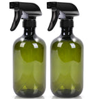 Calvalor Cleaning Spray Bottles for Plants Misters Inside, 2 Pack 16.9 oz Squirt, Water Spray Bottle Mist Sprayer, No Leak Hair Mister Empty Adjustable Nozzle (Green)