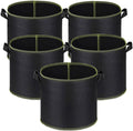 5-Pack 5 Gallon Grow Bags 300G Thickened Nonwoven Fabric Pots Plant Grow Bags with Handles,for Low Stress Plant Training Fruits, Vegetables, and Flowers