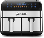 Panana Air Fryer 9.5 Quart Air Fryer with Dual Basket for Quick and Easy Meals, 8 Pre-set Function Air Fryer for Family and Childern, Christmas Gift New Year Gift