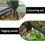 Garden Hoe and Cultivator, Long Heavy Duty Hand Hoe with Tiller, 2 Section Handle, Carbon Steel Blade, Cultivator Hoe Garden Tools for Loosening Soil, Digging