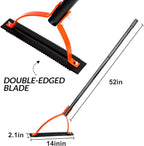 Weed Grass Cutter with Double-Edged Serrated Sharp Steel Blade,Manual Grass Whip,Manual Weeders,Weeder Tool for Yard Long Handle for Garden Lawns,52 Inch Long