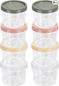 ASEVAT 8-Pack 16oz, Plastic Storage Containers With Lids Kitchen, Food Storage Container with Lid, Microwave Safe Bowls, Freezer Safe Bowl, Meal Preparation Jar