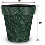 Briarwood Lane Tropical Leaves Medium Planter