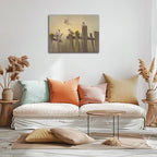 Bird Canvas Wall Art Birds Flying on The Wooden Fence Painting Decor Farmhouse Birds Art Print Pictures for Living Room Kitchen Home Office Decorations 24x32 inch