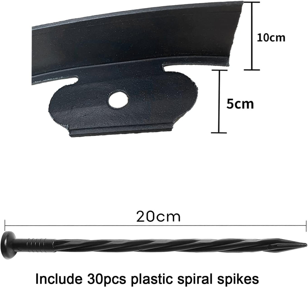 Garden Edging Border,33ft Landscape Edging Garden Borders Edging【4INCH Hight】 Paver Edging Include 30 Stakes,Flexible Lawn Edging Border for Yard, Lawn, Gardens(Black)