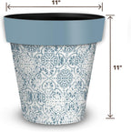 Briarwood Lane Ornamental Blue and White Medium Planter